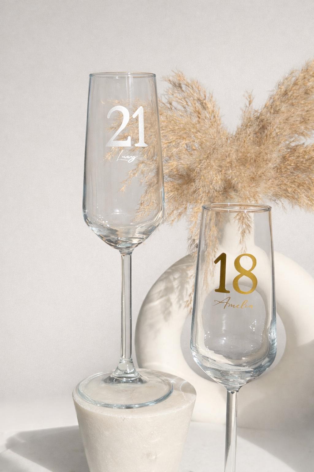 Personalised 30th Birthday Champagne Flute