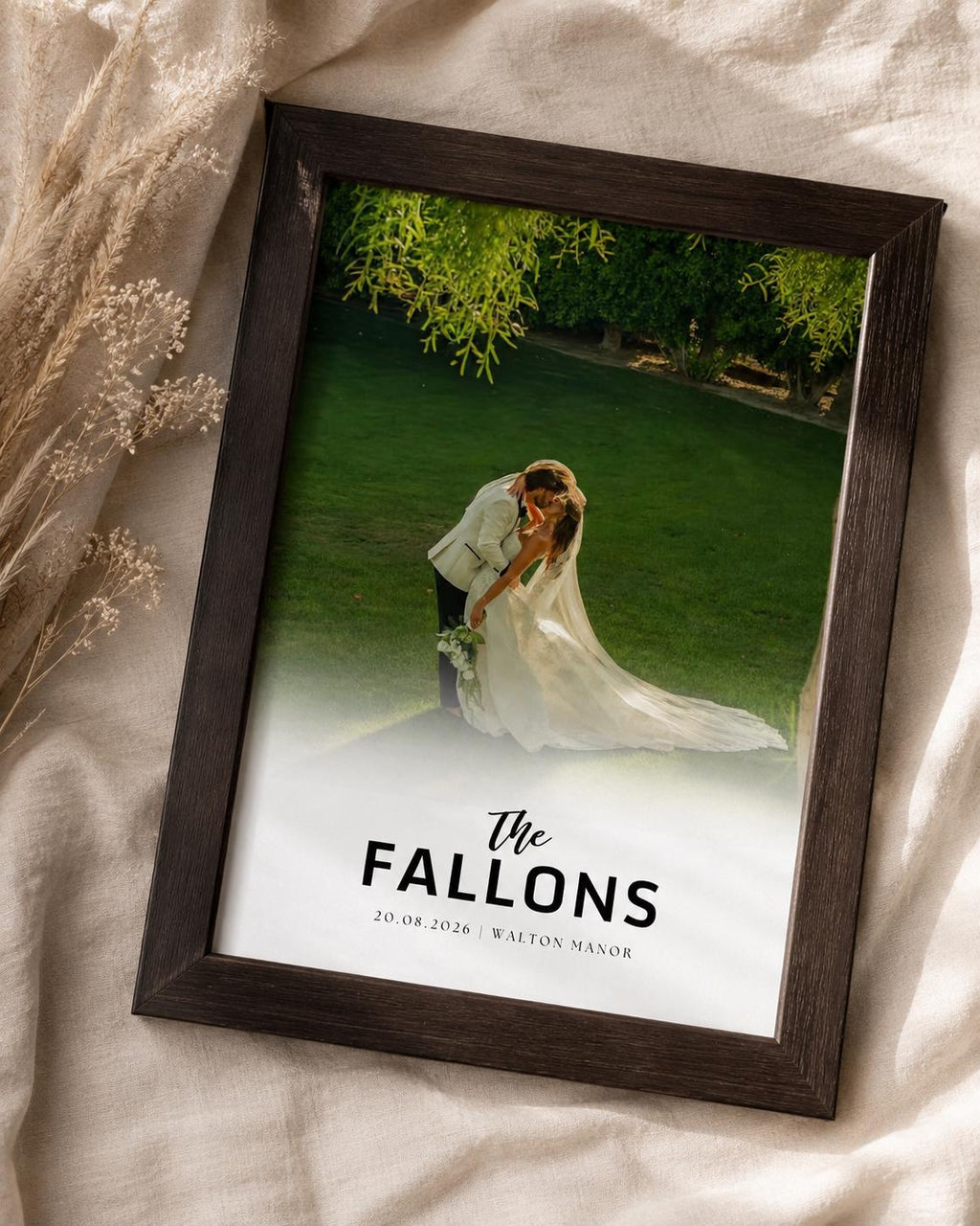 Personalised Wedding Surname Photo Print