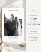 Personalised Black & White Wedding Photo Print
