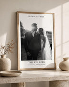 Personalised Black & White Wedding Photo Print
