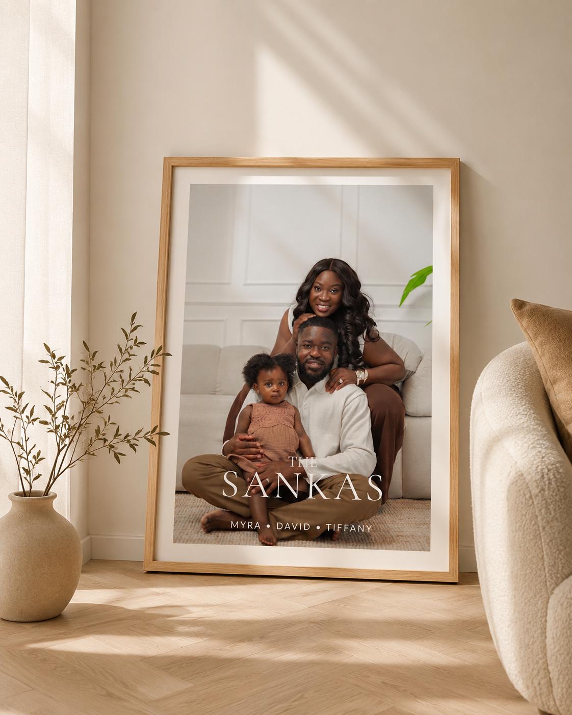 Personalised Family Surname Photo Print