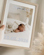 Personalised Baby Name Photo Print – Minimal Nursery