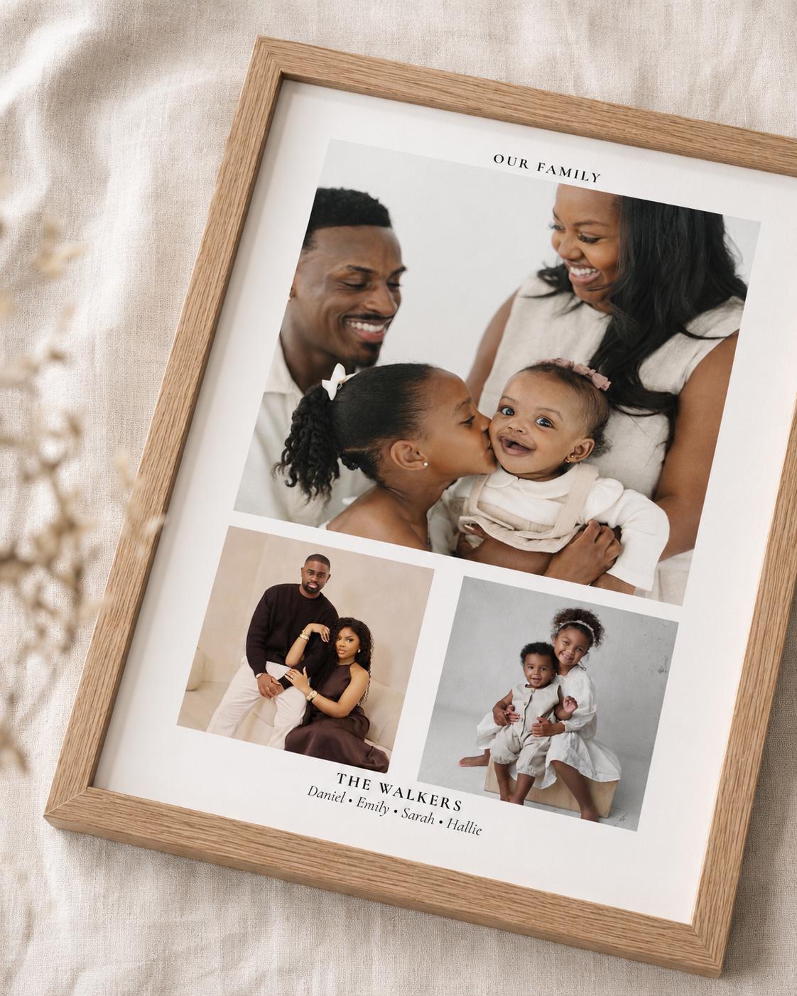 Personalised Family Photo Collage Print