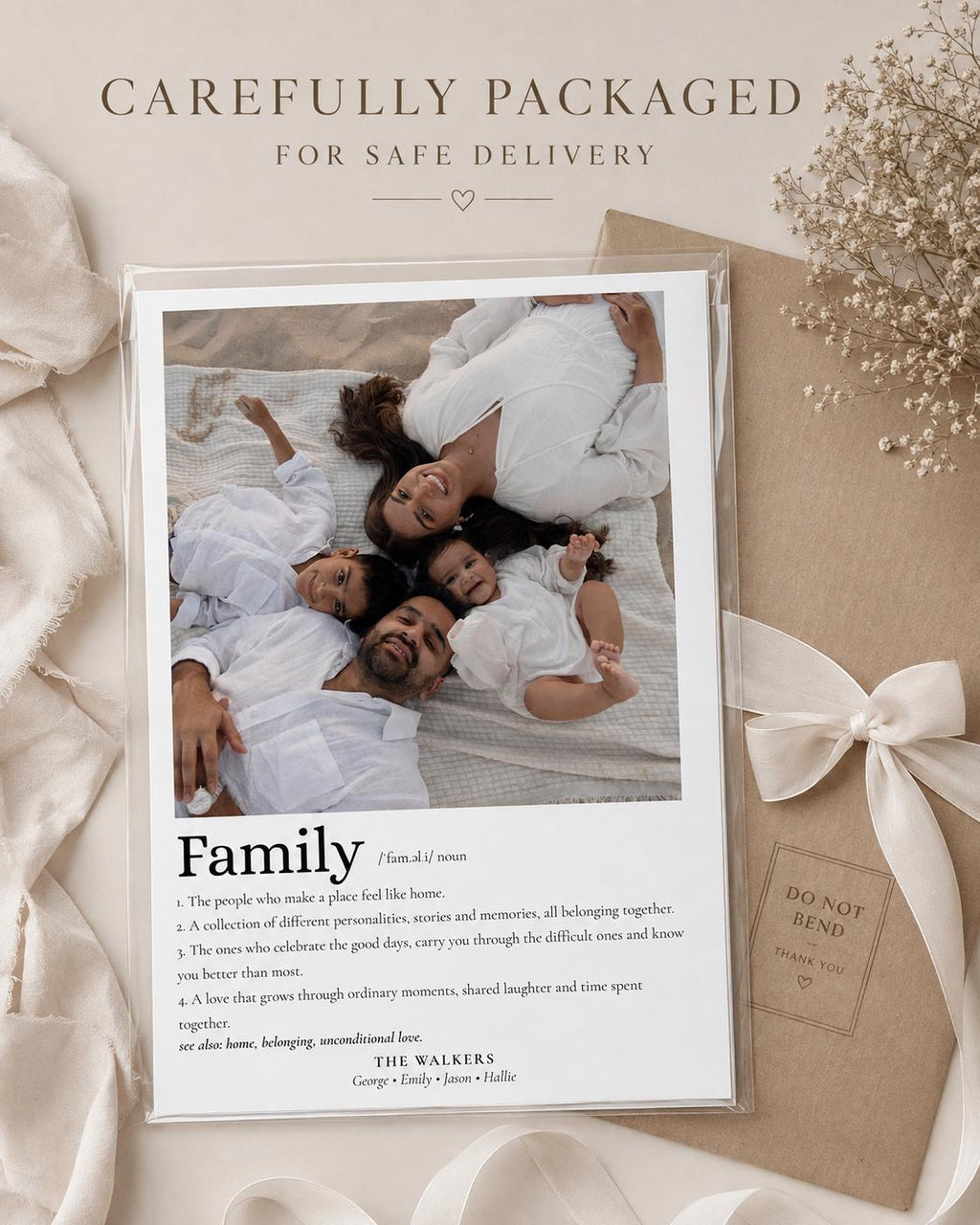 Personalised Family Definition Print